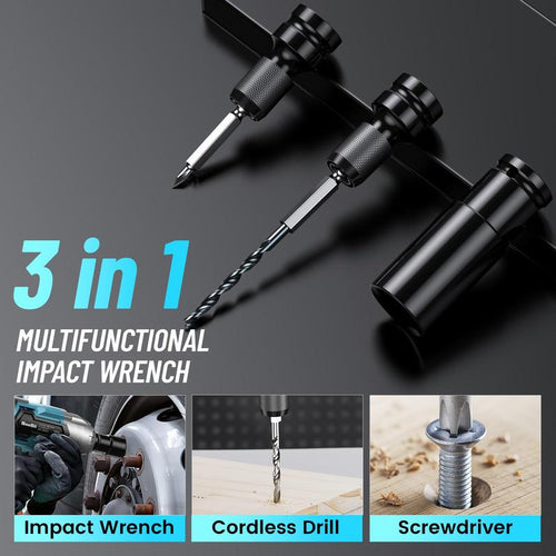 3-in-1 Cordless Brushless Impact Wrench Kit