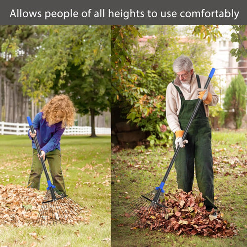 Heavy-Duty Expandable Metal Rake – Versatile, Adjustable &amp; Rust-Resistant