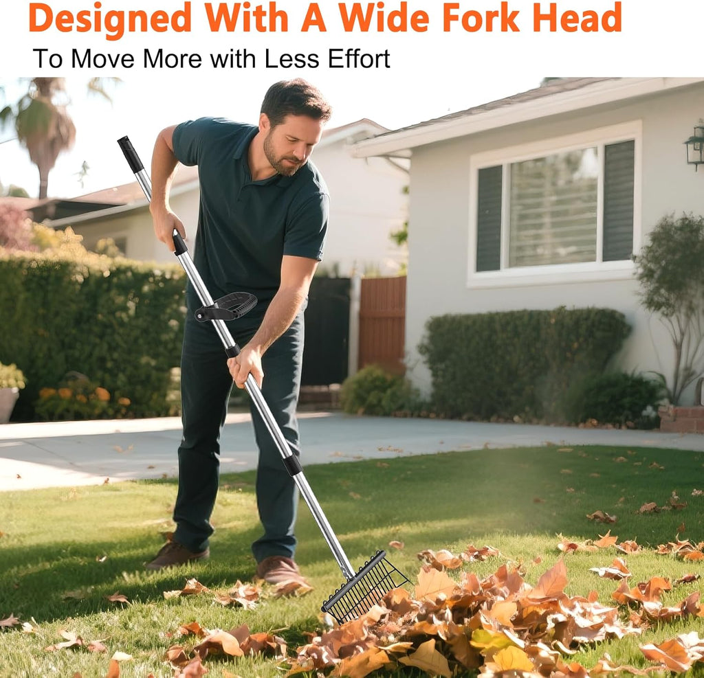 Heavy-Duty Steel Garden Pitchfork – Ergonomic, Adjustable &amp; Multi-Functional