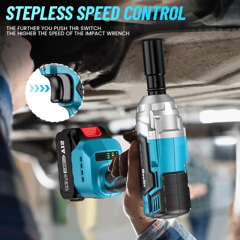 3-in-1 Cordless Brushless Impact Wrench Kit