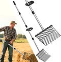 Heavy-Duty Steel Garden Pitchfork – Ergonomic, Adjustable &amp; Multi-Functional