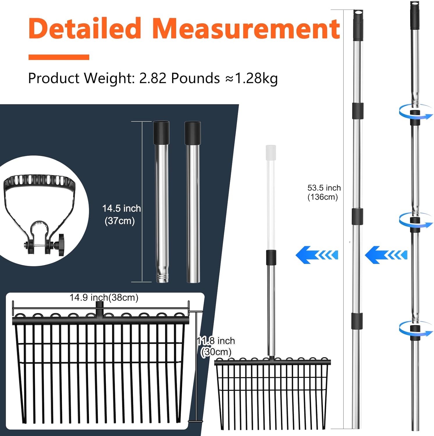 Heavy-Duty Steel Garden Pitchfork – Ergonomic, Adjustable &amp; Multi-Functional