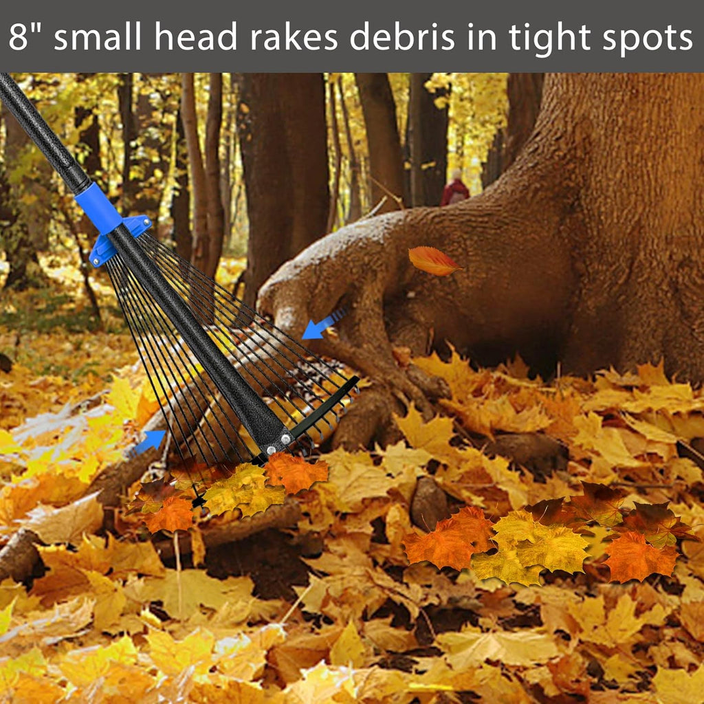 Heavy-Duty Expandable Metal Rake – Versatile, Adjustable &amp; Rust-Resistant