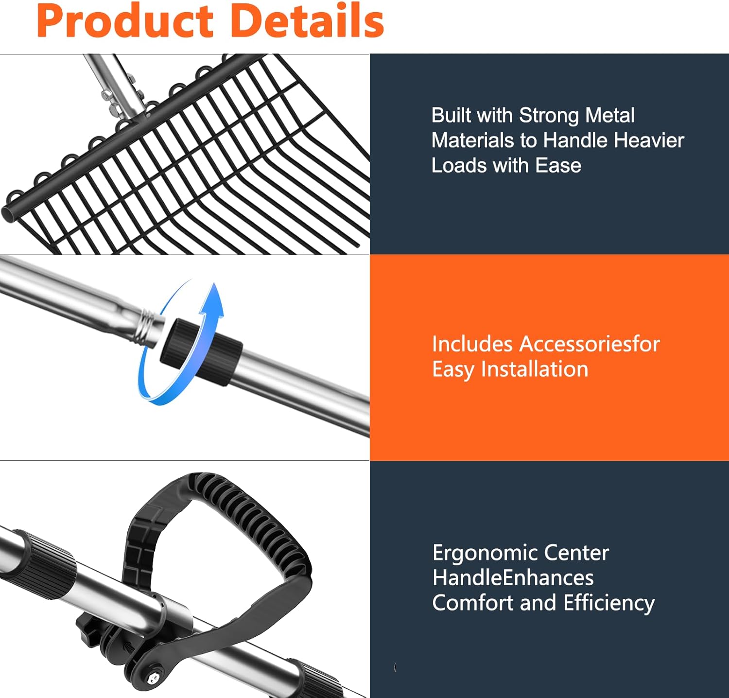 Heavy-Duty Steel Garden Pitchfork – Ergonomic, Adjustable &amp; Multi-Functional